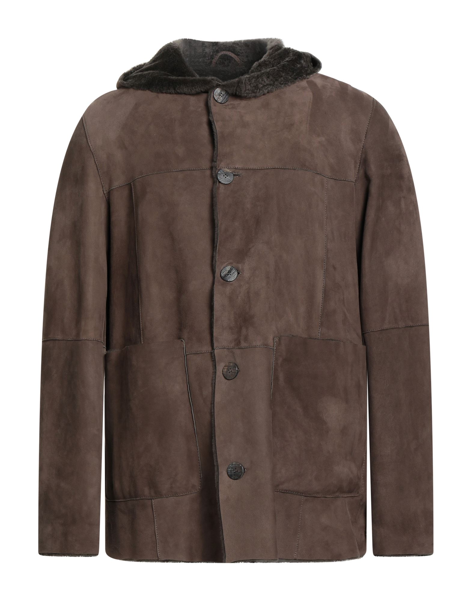 GMS-75 Shearling- & Kunstfell Herren Schokobraun von GMS-75