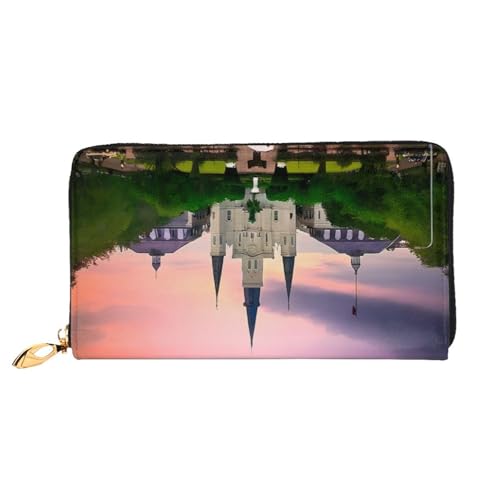 GMSGHJHDR 3D Jackson Square Long Leder Geldbörse für Damen mit Reißverschluss - PU Leder Geldbörse mit mehreren Kartenfächern und Münzfach, Stilvolle Clutch Phone Card Holder, Größe 3D, Einheitsgröße, von GMSGHJHDR
