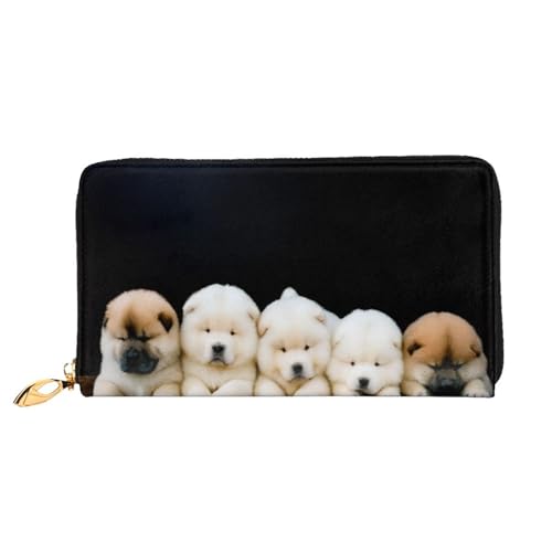 GMSGHJHDR 3D Lazy Dog Lange Leder Geldbörse für Frauen mit Reißverschluss - PU Leder Geldbörse mit mehreren Kartenfächern und Münzfach, Stilvolle Clutch Phone Card Holder, Größe 3D, Einheitsgröße, von GMSGHJHDR