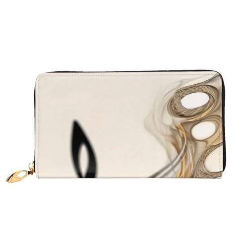 GMSGHJHDR 3D Musiknote Lange Leder Geldbörse für Frauen mit Reißverschluss - PU Leder Geldbörse mit mehreren Kartenfächern und Münzfach, Stilvolle Clutch Phone Card Holder, Größe 3D, Einheitsgröße, von GMSGHJHDR