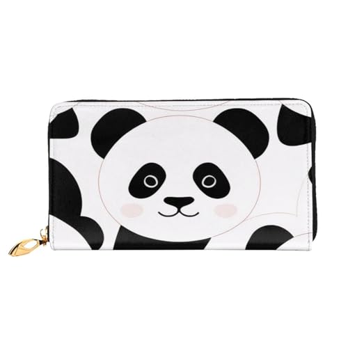 GMSGHJHDR 3D Panda Lange Leder Geldbörse für Frauen mit Reißverschluss - PU Leder Geldbörse mit mehreren Kartenfächern und Münzfach, Stilvolle Clutch Phone Card Holder, Größe 3D, Einheitsgröße, von GMSGHJHDR