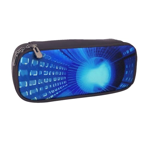 GMSGHJHDR Bright Mushrooms Art 3D-Druck Leder Federmäppchen Große Kapazität Federmäppchen Schule Schreibwaren Organizer Tasche mit Reißverschluss Stifteetui für Mädchen Jungen Studenten College Büro von GMSGHJHDR