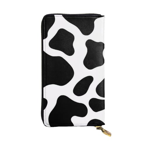 GMSGHJHDR Cow Spot Lange Ledergeldbörse für Damen mit Reißverschluss - PU Leder Geldbörse mit mehreren Kartenfächern und Münzfach, stilvolle Clutch Phone Card Holder, Größe 3D, Einheitsgröße, von GMSGHJHDR