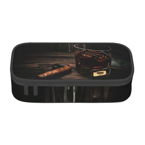 GMSGHJHDR Federmäppchen mit großem Fassungsvermögen, Clownfisch, 3D-Druck, Schul-Schreibwaren-Organizer-Tasche mit Reißverschlussfächern, Federmäppchen für Mädchen, Jungen, Studenten, Zigarre und von GMSGHJHDR