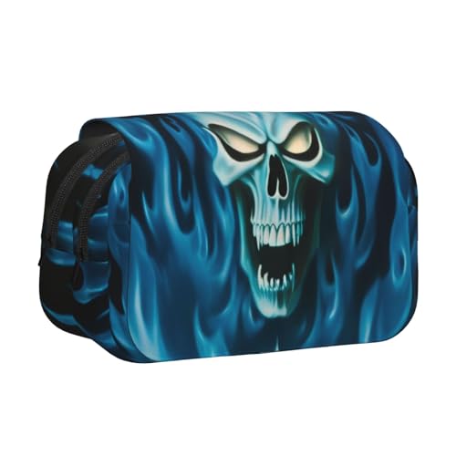 GMSGHJHDR Großes Federmäppchen, Eistütchen, 3D-Druck, doppeltes Klapp-Federmäppchen, Doppelreißverschluss, Stiftetasche, Schreibwaren-Aufbewahrung, Organizer für Schule, Studenten, Mädchen, Jungen von GMSGHJHDR