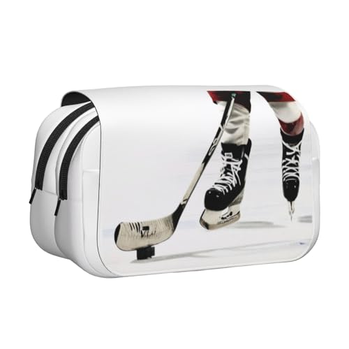 GMSGHJHDR Großes Federmäppchen, Eistütchen, 3D-Druck, doppeltes Klapp-Federmäppchen, Doppelreißverschluss, Stiftetasche, Schreibwaren-Aufbewahrung, Organizer für Schule, Studenten, Mädchen, Jungen von GMSGHJHDR