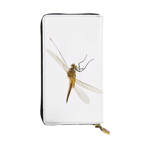 GMSGHJHDR Libelle Lange Leder Geldbörse für Damen mit Reißverschluss - PU Leder Geldbörse mit mehreren Kartenfächern und Münzfach, Stilvolle Clutch Phone Card Holder, Größe 3D, Einheitsgröße, von GMSGHJHDR