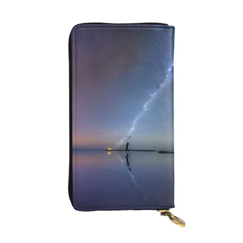 GMSGHJHDR Looking Up Alone Lange Ledergeldbörse für Frauen mit Reißverschluss - PU Leder Geldbörse mit mehreren Kartenfächern und Münzfach, stilvolle Clutch Phone Card Holder, Größe 3D, Einheitsgröße, von GMSGHJHDR