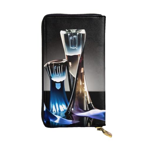 GMSGHJHDR Parfümflasche Lange Ledergeldbörse für Damen mit Reißverschluss - PU Leder Geldbörse mit mehreren Kartenfächern und Münzfach, Stilvolle Clutch Phone Card Holder, Größe 3D, Einheitsgröße, von GMSGHJHDR