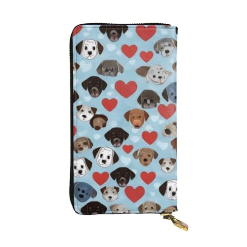 GMSGHJHDR Schöne lange Geldbörse aus Leder für Damen mit Reißverschluss - PU Leder Geldbörse mit mehreren Kartenfächern und Münzfach, elegante Clutch, 3D, One Size, Minimalistisch von GMSGHJHDR