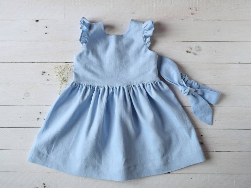 Kleines Mädchenkleid, Leinenkleid Für Kleine Mädchen von GMStileSenzaTempo