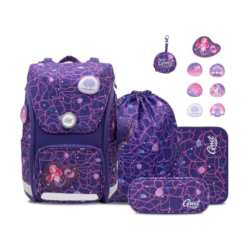 GMT for Kids Schulrucksack Set 6-teilig Ergonomische Schultasche Jungen Mädchen Schulranzen für 1-4. Klasse Wasserdicht Daypack Grundschule Mermaid Princess Schultaschen Rucksack 23 L GMT for Kids Schulrucksack Set 6-teilig Ergonomische Schultasche Jungen Mädchen Schulranzen für 1-4. Klasse Wasserdicht Daypack Grundschule Mermaid Princess Schultaschen Rucksack 23 L von GMT for Kids
