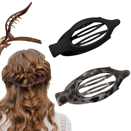 French Hair Clip, 2025 Neu 2 Stück Rutschfest Haarklammern für Damen, Groß Haarklammern Französisch Haarspangen Flach Sicherer Halt Innenzähne Haar Krallen für Dünnes Haar und Dickes Haar (Stil 4) French Hair Clip, 2025 Neu 2 Stück Rutschfest Haarklammern für Damen, Groß Haarklammern Französisch Haarspangen Flach Sicherer Halt Innenzähne Haar Krallen für Dünnes Haar und Dickes Haar (Stil 4) von GMTEO