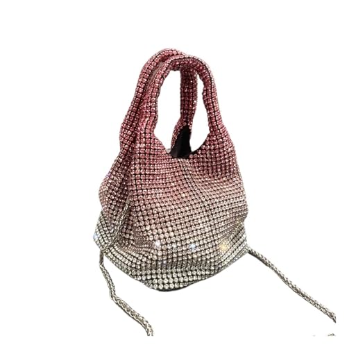 GMVZGQW Clutch mit Griff und Strasssteinen, glänzend, für Spaziergänge, Rot/Ausflug, einfarbig (Getaway Solids), Einheitsgröße von GMVZGQW