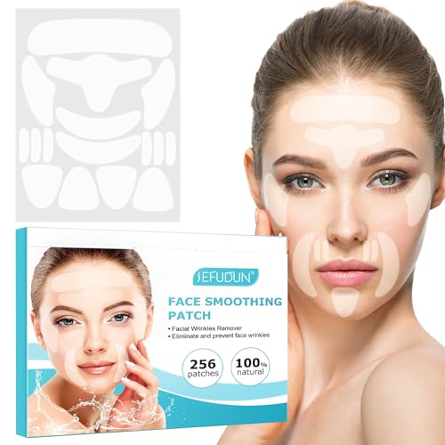 256 Stücke Anti falten pflaster Wrinkle patch Gesichtsfalten Entferner Streifen für Gesicht Wiederverwendbare Glätten Brust Hals Stirn Auge Mund Stirn Falten Pads von GMXJGZ