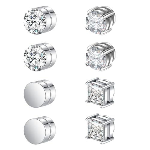 GMXJGZ Magnetische Ohrringe Herren Damen Mit Zirkonia-Einlage - Hypoallergene Magnet Ohrringe Fake Earrings von GMXJGZ