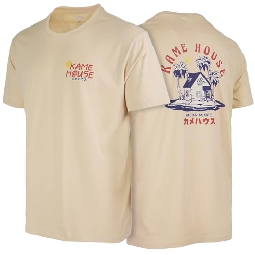 Meister Master Roshi Dragon Kame Sennin House Ball Haus Son Goku Japanisch Anime Manga Hohe Qualität 100% Baumwolle für Herren（Männer）/Damen T-Shirt(Beige,S) von GMYG