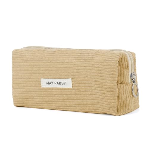 GMYIAK Kord-Bleistifttasche FedermäPpchen MäDchen GroßEs FedermäPpchen Mit ReißVerschluss FüR Jungen MäDchen Erwachsene Studium Must Haves Schule Schulsachen Aesthetic MäPpchen Teenager(Braun) von GMYIAK