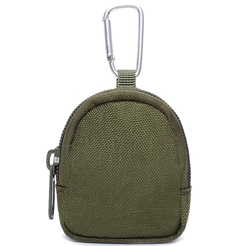 GMYIAK Coin Purse mit Reißverschluss, Change Purses kleine Organizer Taschen Canvas für zu Hause, Münze Geldbeutel Schlüsselanhänger Taschen für Taille Pack (Grün)(Green) von GMYIAK