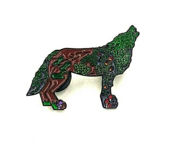 Eins Mit Natur Heulenden Wolf Pin von GMarshallArts