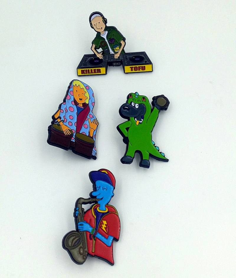 Große Musik Ist Alles Über Die Rüben - Doug, Skeeter, Patti Und Porkchop in Reptar Anzug Pin Set Große Musik Ist Alles Über Die Rüben - Doug, Skeeter, Patti Und Porkchop in Reptar Anzug Pin Set von GMarshallArts
