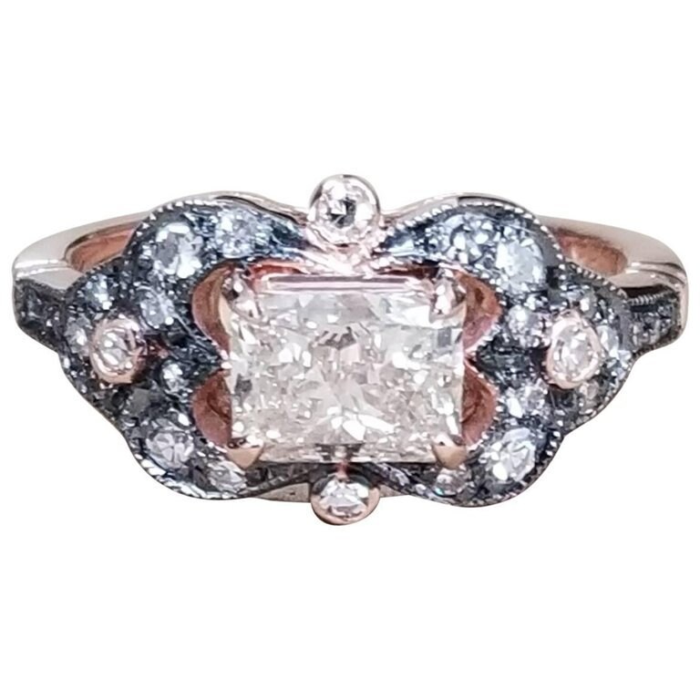 14 Karat Rotgold Und Egl Zertifizierten "Antiqed" Inspiriert Diamantring 14 Karat Rotgold Und Egl Zertifizierten "Antiqed" Inspiriert Diamantring von GMSJewelryLA