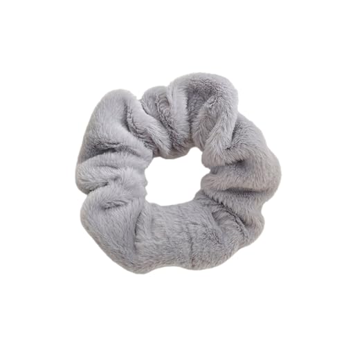 GNALIA 1 Stück Haargummis Scrunchies Für Damen Premium Samt Haargummis Haargummis Starker Halt Für Mädchen & Damen Scrunchies Samt Grau von GNALIA