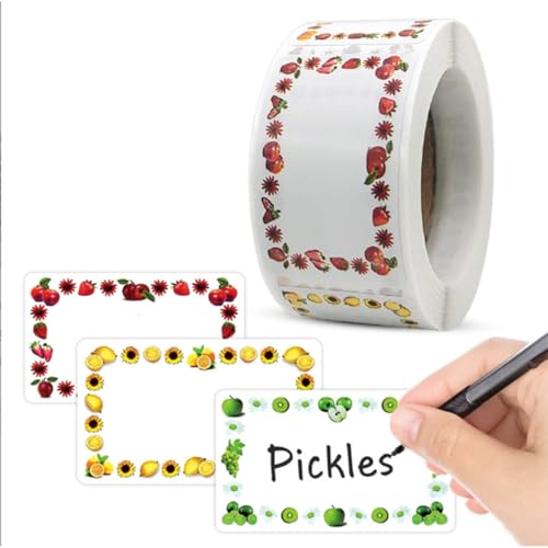 GNALIA Etiketten 500 Stück Selbstklebend, 5Cm X 3Cm Weiße Marmeladenetiketten Zum Beschriften Für Einmachgläser, Flaschen Und Gewürzgläser von GNALIA