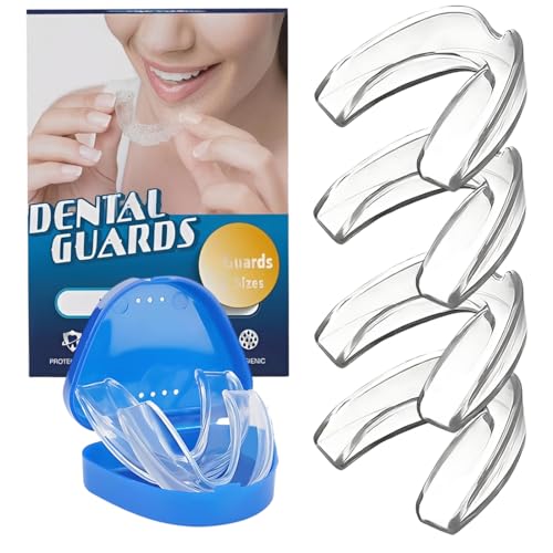 Zahnschutzschiene, 4 Stück Mundschutz gegen Zähneknirschen,Wiederverwendbar,Effektive Schnarchstopper für Reduziert zahnschiene knirschen und verbessern die Schlafqualität,Unisex von GNALIA