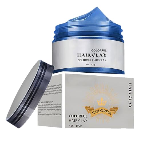 Blaue Haarwachsfarbe,Temporäre Haarfarbe Wachs Schlamm Frisur Creme Waschbar,Haarfarbe Wachs,Nicht-Fettend Matte Frisur Haarfärbemittel Wachs,Temporäre Frisur Creme,Styling-Wachs für Party Blaue Haarwachsfarbe,Temporäre Haarfarbe Wachs Schlamm Frisur Creme Waschbar,Haarfarbe Wachs,Nicht-Fettend Matte Frisur Haarfärbemittel Wachs,Temporäre Frisur Creme,Styling-Wachs für Party von GNAUMORE