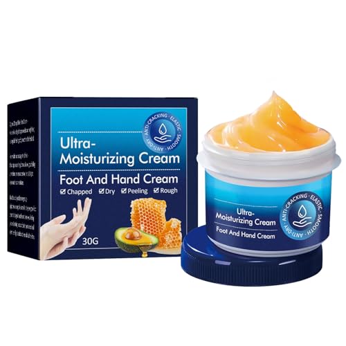 Fußcreme Anti-Cracking,Feuchtigkeitsspendende Hand- und Fußcreme,Feuchtigkeitsspendende Fuß- und Handcreme,Reparaturcreme für rissige Haut,Fußlotion Erweicht Raue,Reparatur rissiger Fersenbehandlung von GNAUMORE