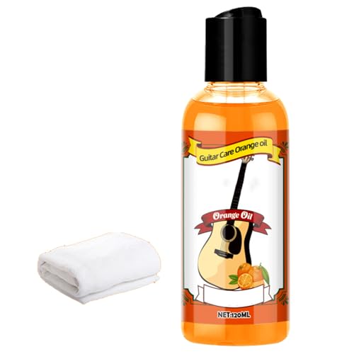 Gitarren Pflegeöl,Gitarren-Griffbrett-Pflege-Reiniger,Griffbrett-Zitronenöl,Musikinstrument-Zubehör für Gitarre,Bass,Ukulele usw,Handtücher senden,120ml von GNAUMORE