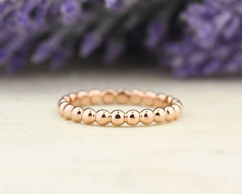 Eternity 14Kt Rose Gold Perlen 2, 5 Mm Ring St62101 von GNGJewel