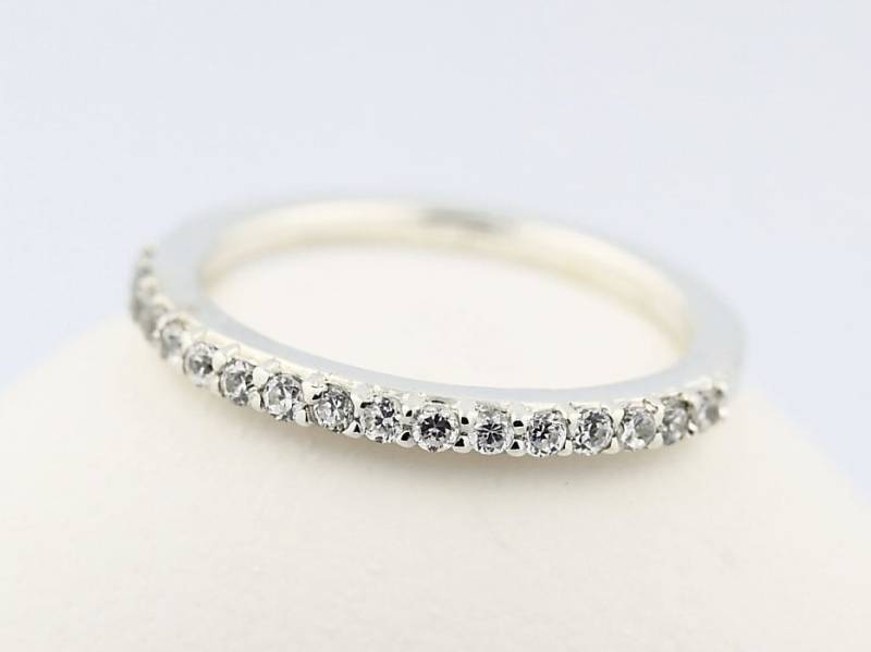 stapelbarer Natürlicher Diamant Ehering 14K Weißgold von GNGJewel