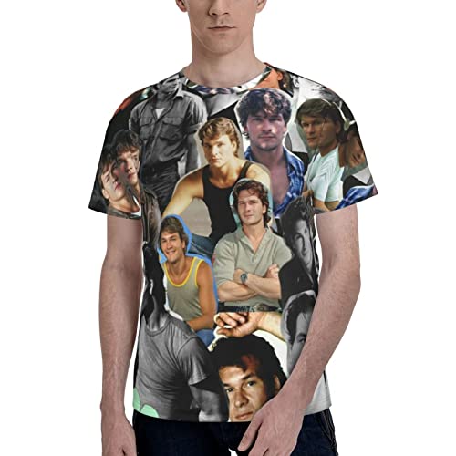GNHFNM Patrick Swayze Klassisches Unisex-T-Shirt aus Baumwolle für Männer und Frauen, klassisches T-Shirt, Schwarz, Schwarz , L GNHFNM Patrick Swayze Klassisches Unisex-T-Shirt aus Baumwolle für Männer und Frauen, klassisches T-Shirt, Schwarz, Schwarz , L von GNHFNM