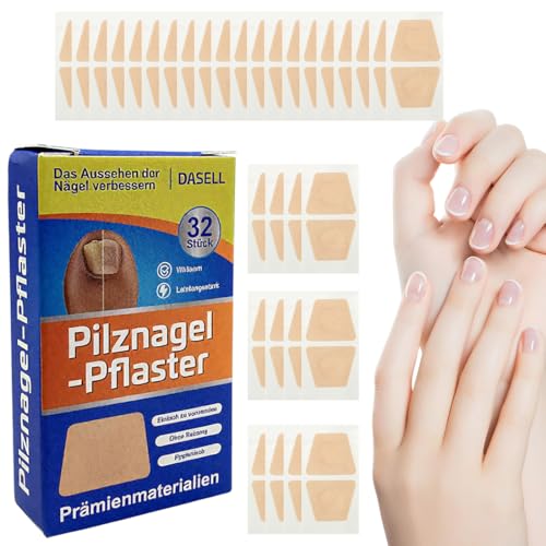 32 PCS Pilz-Nagel-Patches, Mehrzweck Zehennagel Pads, Nagelgraben Pflaster, Zehennagel Korrektur Patch für Beschädigte Nägel und Erscheinungsbild Verfärbter Nägel von GNHG