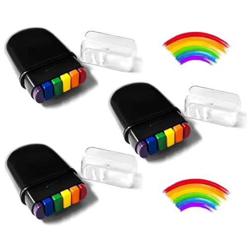 GNHG 3 Stück Regenbogenstifte, Regenbogen Schminke, Pride Face Paint, Gay Regenbogen Stift, Regenbogen Deko, Regenbogen Flag für Regenbogen Party, Paraden, Monat des Stolzes von GNHG