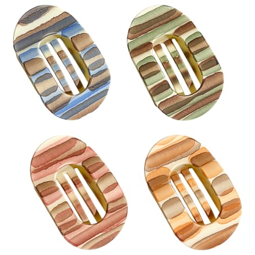 GNHG 4 Pcs Flache Haarklammern,Entenschnabel Haarspangen Damen,Gebogenes Design,Starker Halter Für Dickes,Dünnes Haar,Rutschfestes Haar-Accessoire,Mehrfarbig GNHG 4 Pcs Flache Haarklammern,Entenschnabel Haarspangen Damen,Gebogenes Design,Starker Halter Für Dickes,Dünnes Haar,Rutschfestes Haar-Accessoire,Mehrfarbig von GNHG