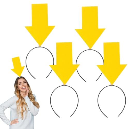 GNHG 4 Stück Pfeile Auf Dem Kopf Gelb,Haarreif Pfeil, Halloween Stirnband, stirnband-spiel Lustige Party-stirnbänder Mit Pfeilspitze Weihnachtskopf-boppers-stirnband Niedliche Kopfbedeckung（B） von GNHG