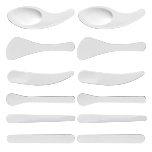 GNHG Kosmetikspatel,Spatel Kosmetik,12 Pcs Maske Spatel,Plastik Spachtel, Make Up Spatel,Kosmetische Löffel,Zum Mischen Und Probenahme von GNHG