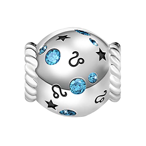 GNOCE 12 Sternzeichen Geburtstag Charms 925 Sterling Silber Charm Bead passend für Charm Armband & Halskette Geburtstagsgeschenke für Frauen Mädchen Freunde (Löwe) von GNOCE