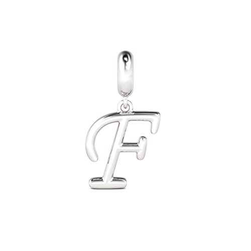 GNOCE 925 Sterling Silber Buchstabe F Dangling kit DIY Charm Anhänger ideal für Armband oder Halskette Jubiläumsversprechen Damen/Frauen/Mädchen von GNOCE