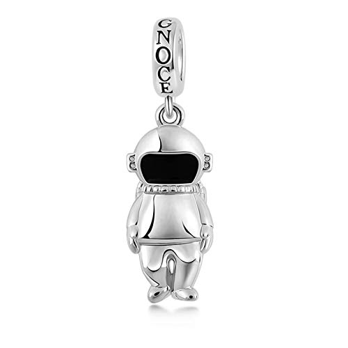 GNOCE Astronaut Charms Anhänger Sterling Silber Weltraum Raumstation Universum Dangle Charm Fit Armband/Halskette für Frauen Männer von GNOCE