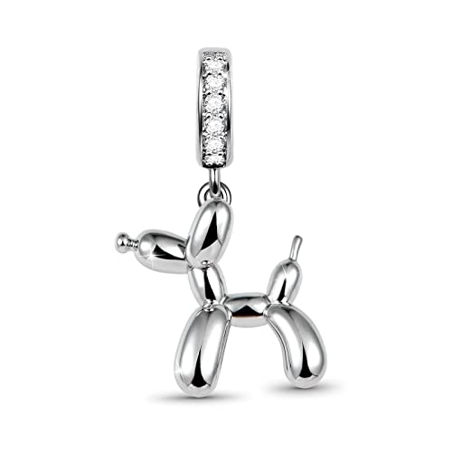 GNOCE Balloon Puppy Charm Anhänger S925 Sterling Silber Spiele mit Mir Charm Perlen für Armband Halskette Schmuck Geschenk für Damen von GNOCE