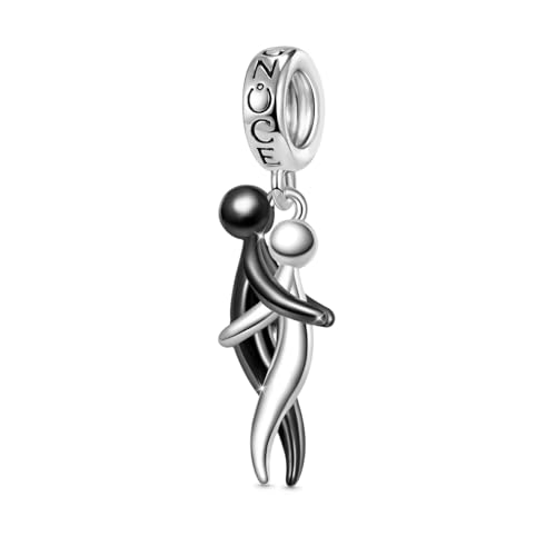 GNOCE Charm Anhänger Lover umarmt romantischen Charms 925 Sterling Silber Schmuck Geschenk für Mädchen Frau Tochter passende Armbänder/Halskette von GNOCE