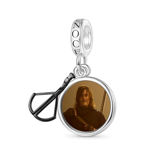 GNOCE Charm Anhänger Walking Dead Rick Grimes & Python Pistole Anhänger 925 Sterlingsilber Beads Charms für Frauen und Mädchen Schmuckgeschenk (Daryl Dixon) von GNOCE