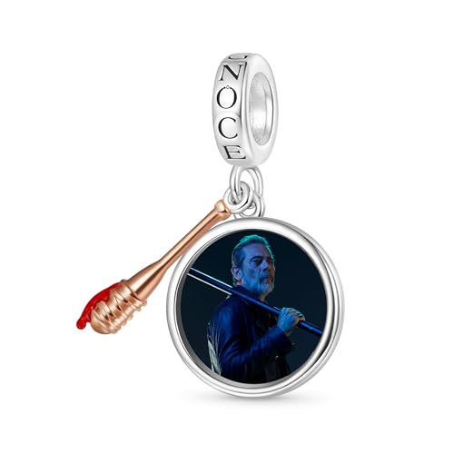 GNOCE Charm Anhänger Walking Dead Rick Grimes & Python Pistole Anhänger 925 Sterlingsilber Beads Charms für Frauen und Mädchen Schmuckgeschenk (Negan Smith) von GNOCE