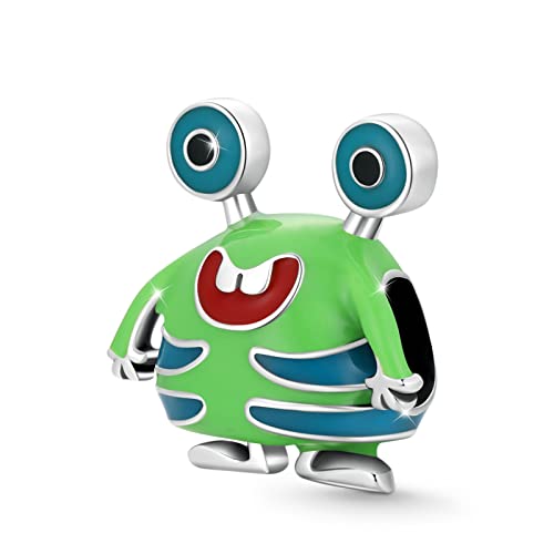 GNOCE Charm Perle Großäugiges Monster Charm aus 925 Sterling Silber Charm Bead Schmuck Geschenk für Frauen Mädchen Tochter Fit Armbänder/Halskette (Großäugiges Monster) von GNOCE