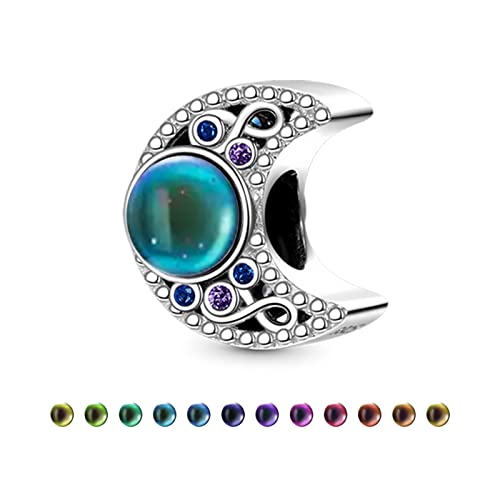 GNOCE Charm Perle Magischer Mond Stimmung Charm 925 Sterling Silber Bead Charms für Armband Schmuck Geschenk für Frau Fit Armbänder/Halskette GNOCE Charm Perle Magischer Mond Stimmung Charm 925 Sterling Silber Bead Charms für Armband Schmuck Geschenk für Frau Fit Armbänder/Halskette von GNOCE