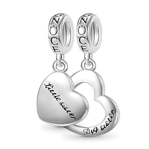 GNOCE Familie & Freundschaft Charm Bead 925 Sterling Silber Dangle Charms Schmuck Geschenk Passend für Armband und Halskette (Schwester) von GNOCE